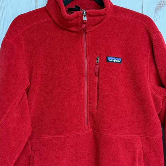 Patagonia Men’s Classic Synchilla Marsupial Fleece Pullover Red Medium EUC - Picture 3 of 10